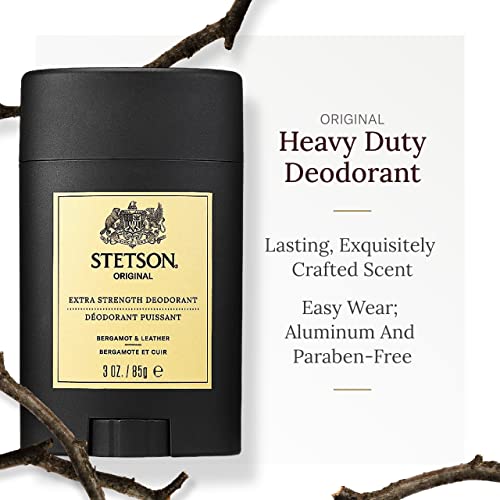 Stetson Original Men's Deodorant Stick - Extra Strength Gel, 3 oz, 3 Pack