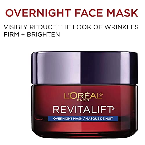 Revitalift Anti-Aging Overnight Face Mask with Pro-Retinol & Hyaluronic Acid – Reduces Wrinkles & Brightens Skin 1.7 Oz