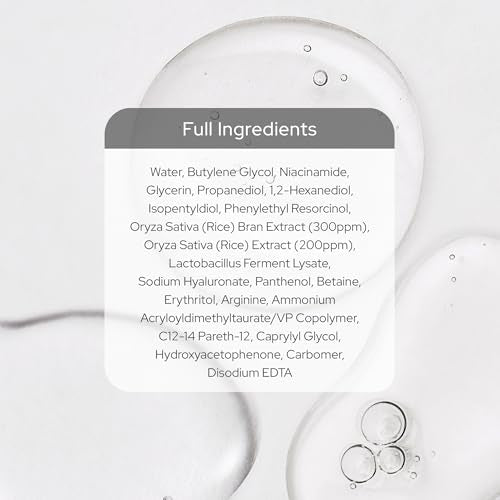 Face Serum for Women Korean Glow with 5% Niacinamide (Icheon Rice Bran) ? Hydrating Formula for Even Tone, Glowing Skin, Hyperpigmentation, Daily Glow Care, 1.69 Fl oz.