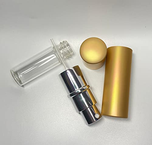 ZbFwmx Gold 20 Pack Travel Perfume Atomizer Bottles 10ML Refillable Spray