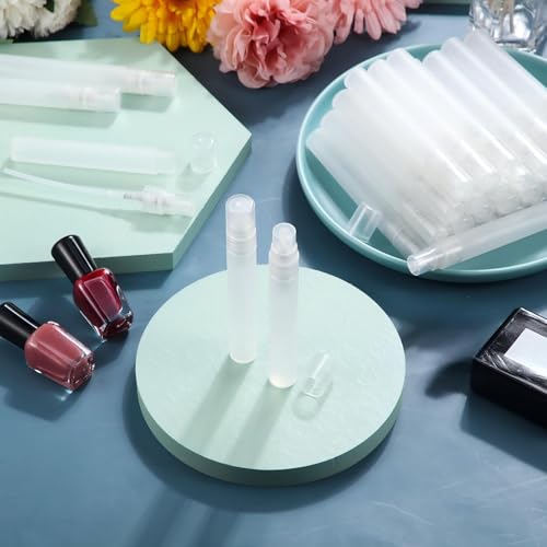 Clear 10ml Plastic Spray Bottles Set - Perfume, Essential Oils, Fine Mist