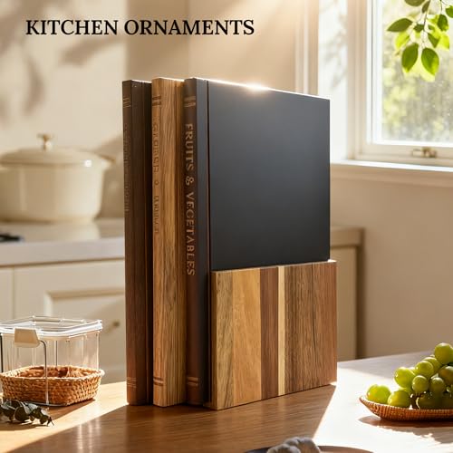 Book Shaped Cutting Board Set with Stand - Acacia Wood, 3 Pieces, Variation 1