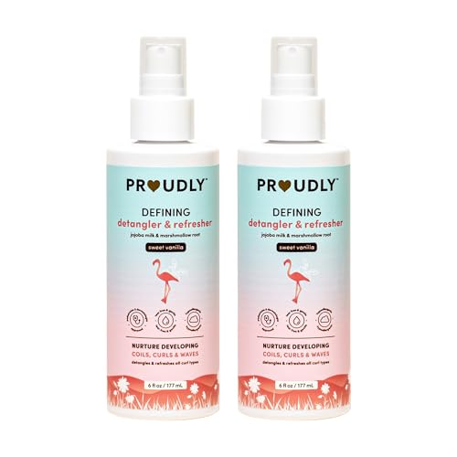 PROUDLY Baby Detangling Spray 2-Pack - Defines Coils & Curls, 6oz each