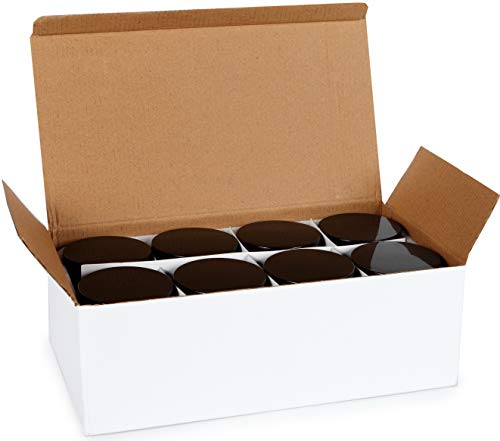 Cobalt Blue Glass Jars with Black Lids - 8 oz Storage Containers (8 Pack)