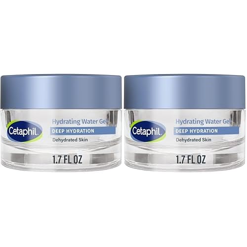 Cetaphil Deep Hydration Skin Restoring Water Gel with Hyaluronic and Polyglutamic Acid, Face Moisturizer, 72 Hour Hydration, For Dry, Dehydrated Sensitive Skin, Fragrance Free, 1.7 oz (Pack of 2)