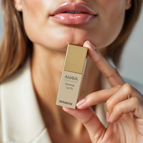 Ahava Glossing Lip Oil 6ml ? Hydrating & Nourishing Lip Treatment with Dead Sea Minerals, Jojoba Oil & Date Extract ? Protects Against Dryness & Delivers Glossy, Non-Sticky Finish