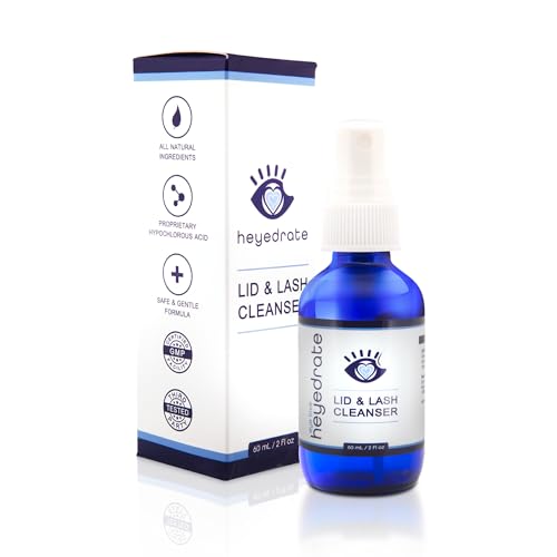 Lid and Lash Cleanser ? 2oz Glass Bottle ? Pure Hypochlorous Acid Spray for Soothing Dry Eye Irritation ? Daily Eyelid & Lash Cleanser?
