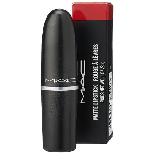 MAC Matte Lipstick Red Rock 0.1 OZ, 1 Count (Pack of 1)