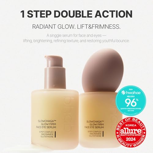 Glow & Firm Face & Eye Serum with Peptides and Niacinamide - Hydrating Korean Skincare