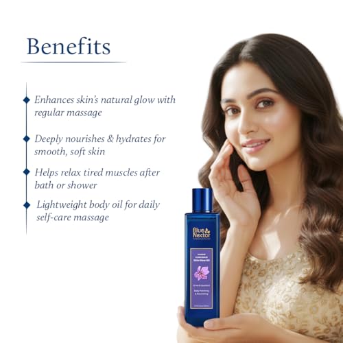 Kumkumadi Body Oil for Glowing Skin - 6.76 Fl Oz Ayurvedic Massage Oil
