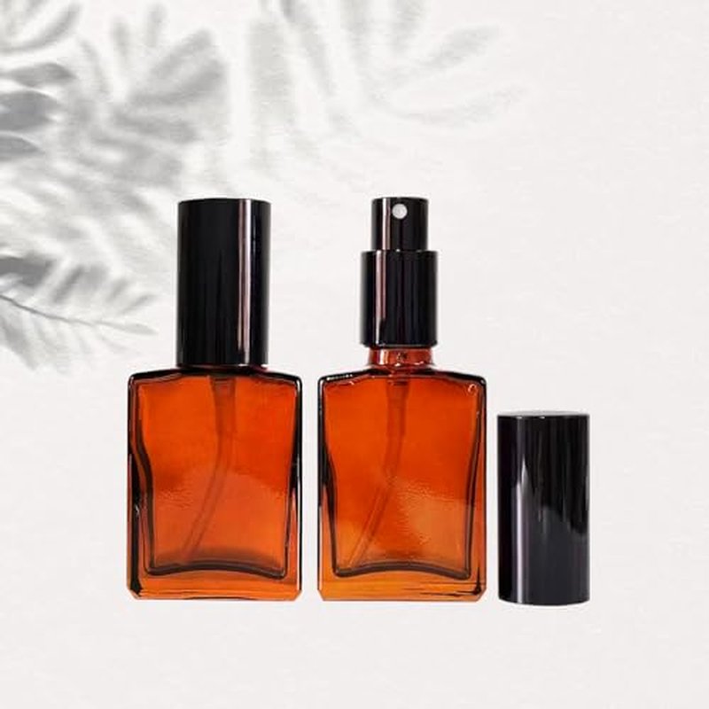 12 Pack 1 oz Amber Glass Perfume Spray Bottle, 30ml /1 oz Fine Mist Atomizer Spray Bottles Refillable, for Perfume, Essential Oil and Liqui (D/Amber)
