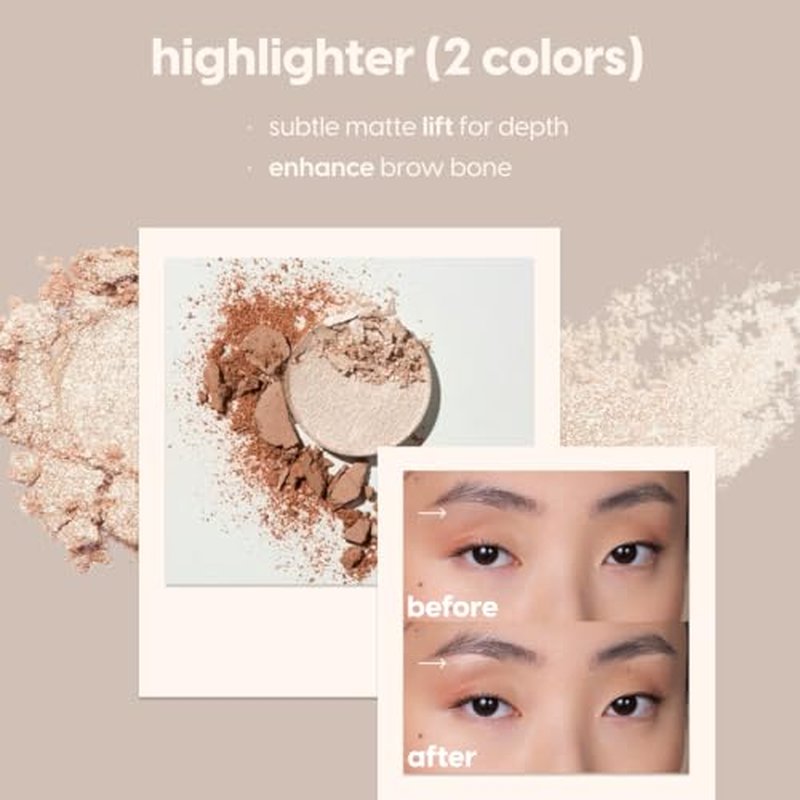 KARA BEAUTY Eyebrow Kit - Brow Makeup Kit with Powders, Pomades & Highlighters ? Blendable, Long-Wear Eyebrow Powder Set for Natural or Sculpted Brows - Perfect for Makeup Artist, Beginner-Friendly