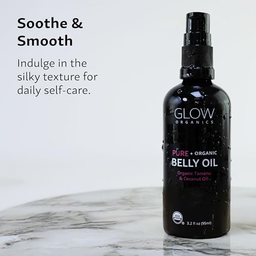 Pregnancy Belly Oil for Stretch Marks & Skin Hydration - Organic Maternity Skincare, 95ml