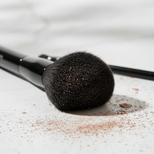 Essential Collection: 9-Piece Synthetic Makeup Brush Gift Set in Gloss Black for Face and Eyes?Ideal for Foundation, Powder, Blending, Blush, Bronzer, Eyeliner, and Eyeshadow