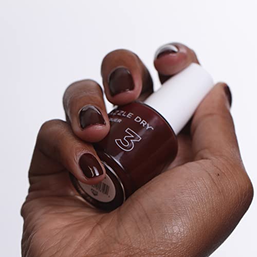 Dazzle Dry Nail Lacquer (Step 3) - Zest - A dark chocolatey red. Full coverage cream. (0.5 fl oz)
