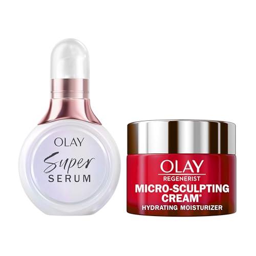 Olay Super Serum & MicroSculpting Face Cream Duo - Travel Size Skin Care Set