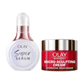 Olay Super Serum & MicroSculpting Face Cream Duo - Travel Size Skin Care Set
