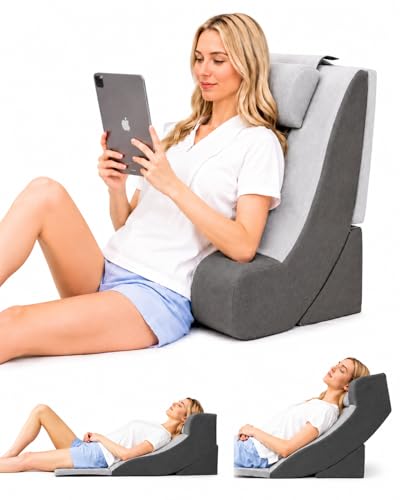 Adjustable Wedge Pillow for Sleeping Back Support Acid Reflux GERD Snoring