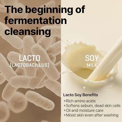 SOME BY MI Lacto Soy Low pH Morning Cleansing Bar ? 3.17oz, 90g - Korean Vegan Bar Soap with Blackhead & Oil Control ? Enriched with Soy Protein & Probiotics to Support Skin Barrier ? Korean Skin Care