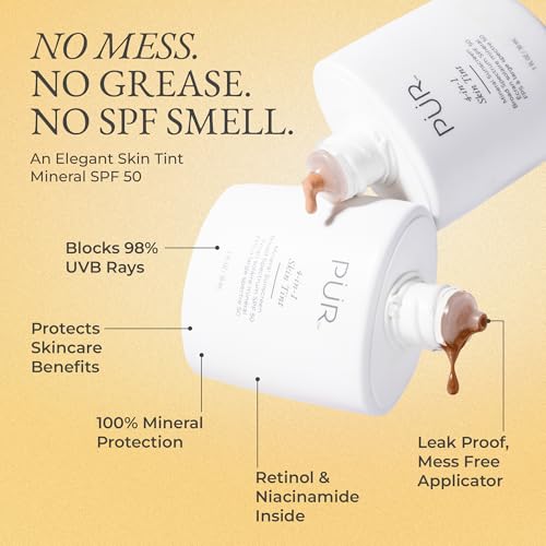 PÜR MINERALS Tinted Sunscreen SPF 50 Buff - 4-in-1 Face Moisturizer & Primer