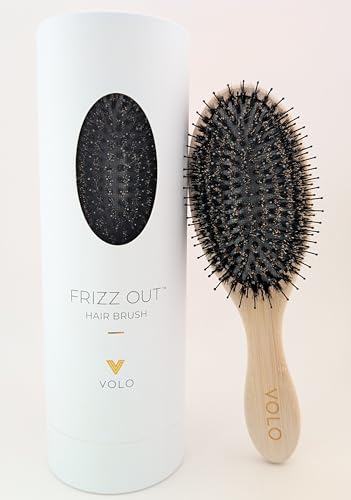 Frizz Control Bamboo Hair Brush for All Hair Types - Detangler & Scalp Care