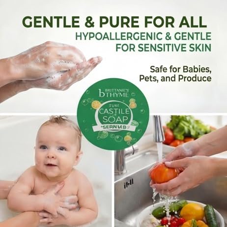 Brittanie's Pure Castile Liquid Soap Refill 128oz - Rosemary Peppermint