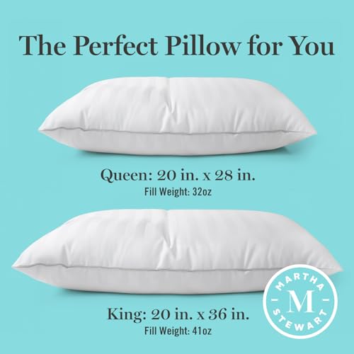 White King Size Pillow Set of 2 - Martha Stewart Hotel Collection