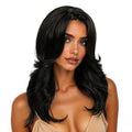 70s Disco Brown Highlight Wig for Women - Synthetic Vintage Costume Hair