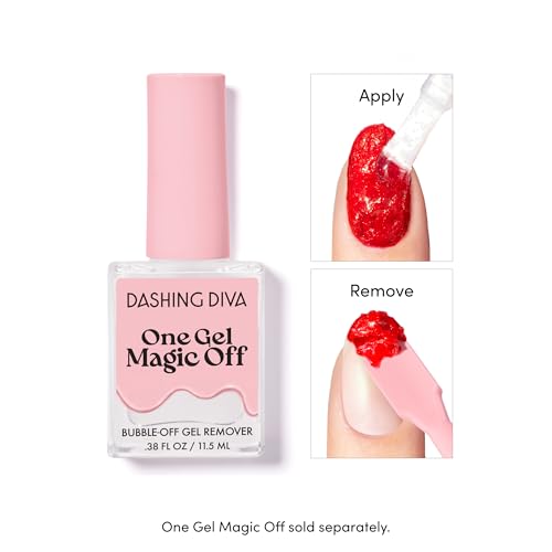 Dashing Diva One Gel Magnetic Polish Duo - Watermelon - Red & Green - Rouge & Villainous - 3-in-1 Base Coat, Nail Color & Top Coat - Magnetic Gel Nail Polish Set