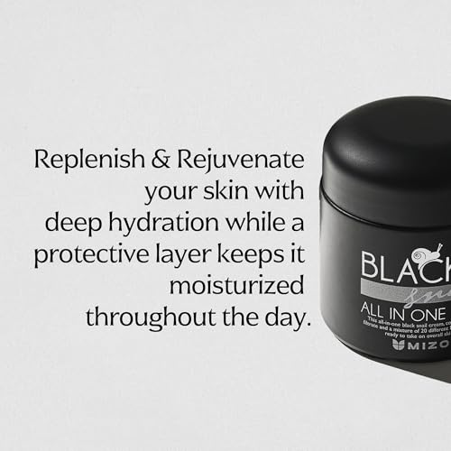 MIZON Black Snail All in One Cream 2.53 fl oz - Rejuvenating Face Moisturizer for Sensitive Skin