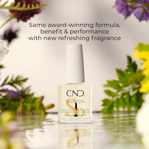 CND SolarOil Cuticle Oil, Natural Blend Of Jojoba, Vitamin E, Rice Bran and Sweet Almond Oils, Moisturizes and Conditions Skin, 4 fl oz