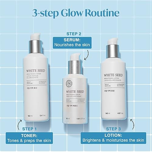 White Seed Brightening Lotion with Niacinamide 4.9 Fl Oz - Moisturizer for Dark Spots & Dull Skin