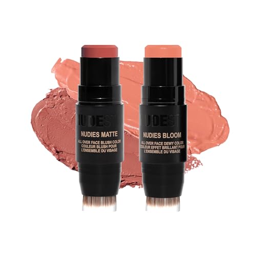 Nudestix Pretty Nude Skin Kit ? 2-Piece Cream Blush Stick Set for Cheeks, Eyes & Lips | Includes Nudies Matte & Nudies Bloom | For All Skin Tones