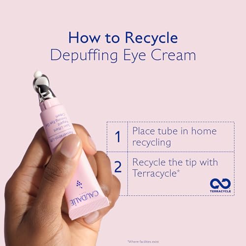 Caudalie Resveratrol-Lift Firming Depuffing Eye Gel Cream with Peptides, Hyaluronic Acid, and Vegan Collagen I - 15 mL