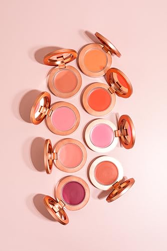YENSA Superfood Blush Silk Cream Cheek Makeup Peach Sunset 0.21 oz - Buildable & Hydrating