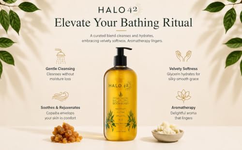 Halo 42 Copaiba-Infused Balancing Body Wash 17 Fl Oz - Gently Cleansing & Hydrating Skin
