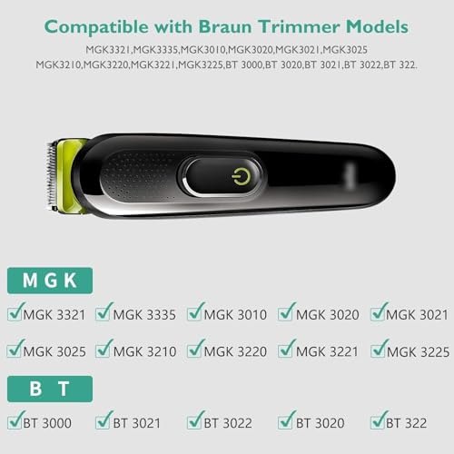Lnauy for Braun Beard Trimmer Charger, Power Cord Compatible with Braun MGK3010 MGK3020 MGK3021 MGK3025 MGK3210 MGK3220 MGK3221 MGK3225 MGK3921 5V to 2.3V Replacement Charging Cable Adapter