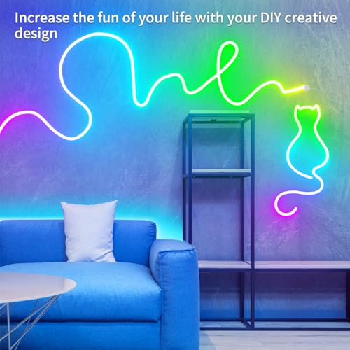Segrass 100ft RGB LED Neon Rope Lights Waterproof Flexible Strip with Remote APP Control