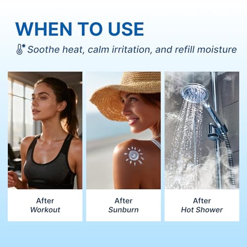 Mahalo Hawaii Marine Deep Hydra Serum ? Ultra Soothing, Cooling & Instant Hydration with 8-Type Hyaluronic Acid & Spirulina Extract, Lightweight Heat-Relief Serum, Korean Skin Care, 50ml