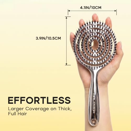 HALOVIDA Detangler Hair Brush for All Hair Types, Anti Frizz & Static Reduction