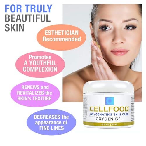 Cellfood Oxygen Gel 2 Ounce - Nutrient-Rich Moisturizer for Skin Rejuvenation & Fine Line Reduction