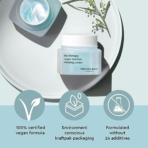 The Face Shop Vegan Moisture Blending Cream & Gel - Hydrating 2-in-1 Face Moisturizer