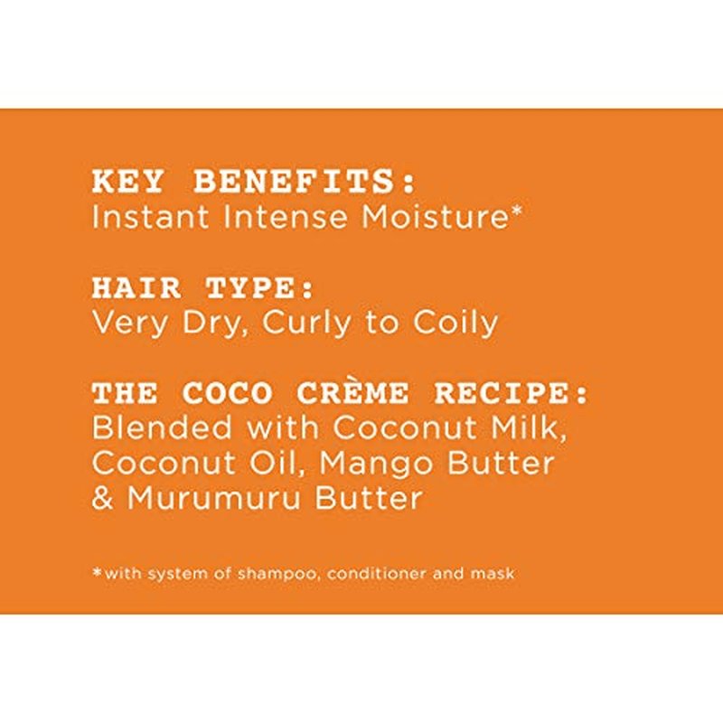 Carol's Daughter Coco Creme Coil Enhancing Moisture Butter, with Coconut Oil and Mango Butter, for Very Dry Curly Hair, Paraben and Silicone Free, 12 oz, (Pack of 2)