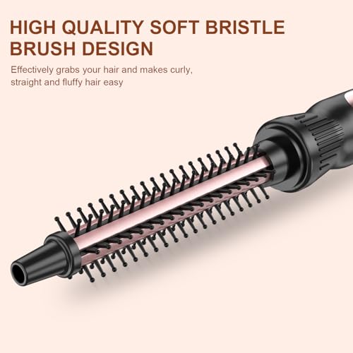 Rose Gold 1/2 Inch Heated Curling Brush for Effortless Blowouts
