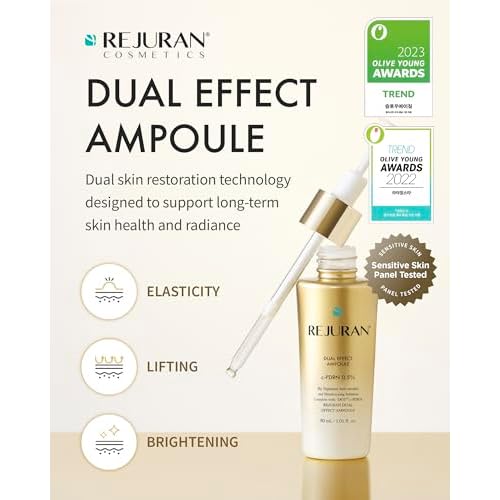 REJURAN¢ç Dual Effect Ampoule, DOT DUAL c-PDRN¢ç - Salmon DNA Face Serum for Deep Rejuvenation, Wrinkle Care, Firming, Skin Elasticity with Visible Anti-Aging Results. Korean Skincare (1.01 fl oz)