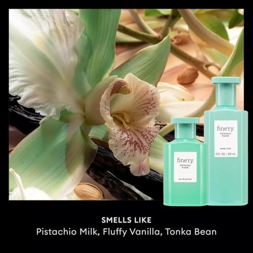 Fine'ry Pistachio Please Gourmand Vanilla Eau de Parfum — Long-Lasting Women's Fragrance with Roasted Almond & Vanilla Milk, 60mL (SDJ Gourmand Variant)