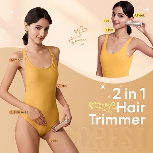 Women’s Waterproof 2-in-1 Bikini Trimmer & Shaver Set - Portable Body Grooming Kit