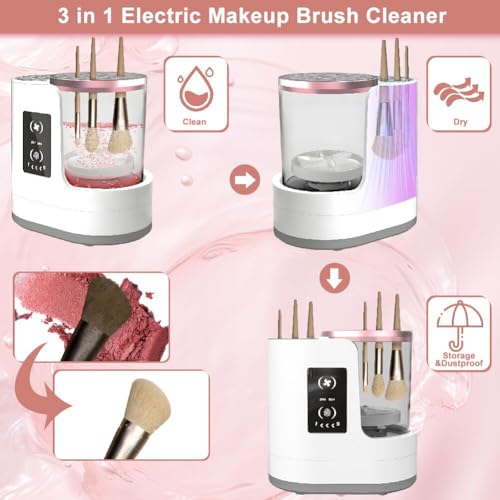 Electric Makeup Brush Cleaner and Dryer Machine - Portable 3-in-1