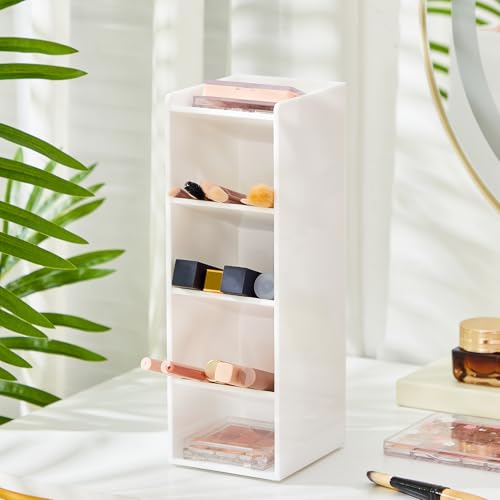 MotiMind Acrylic Pen & Marker Organizer for 50 Markers, White, 3.4 x 4 x 10.2 Inch