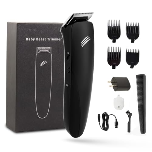 Cordless Beard Trimmer with Precision Blade & Guide Combs - Skull Shaver Baby Beast